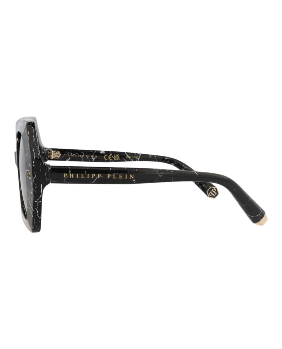 Philipp Plein Bold Round-Frame Acetate Sunglasses With Gradient Lenses