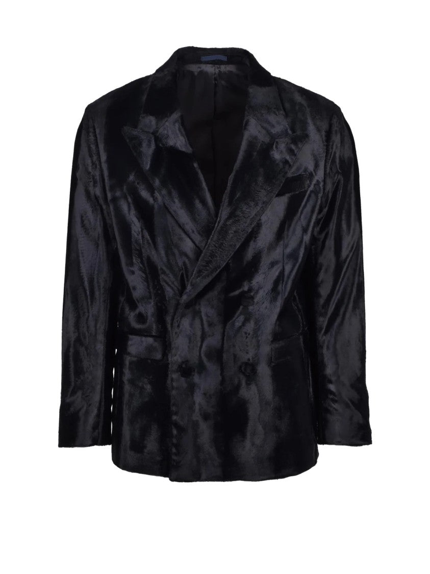 Michele Paoloni Black Cotton Viscose Women's Velvet Jacket