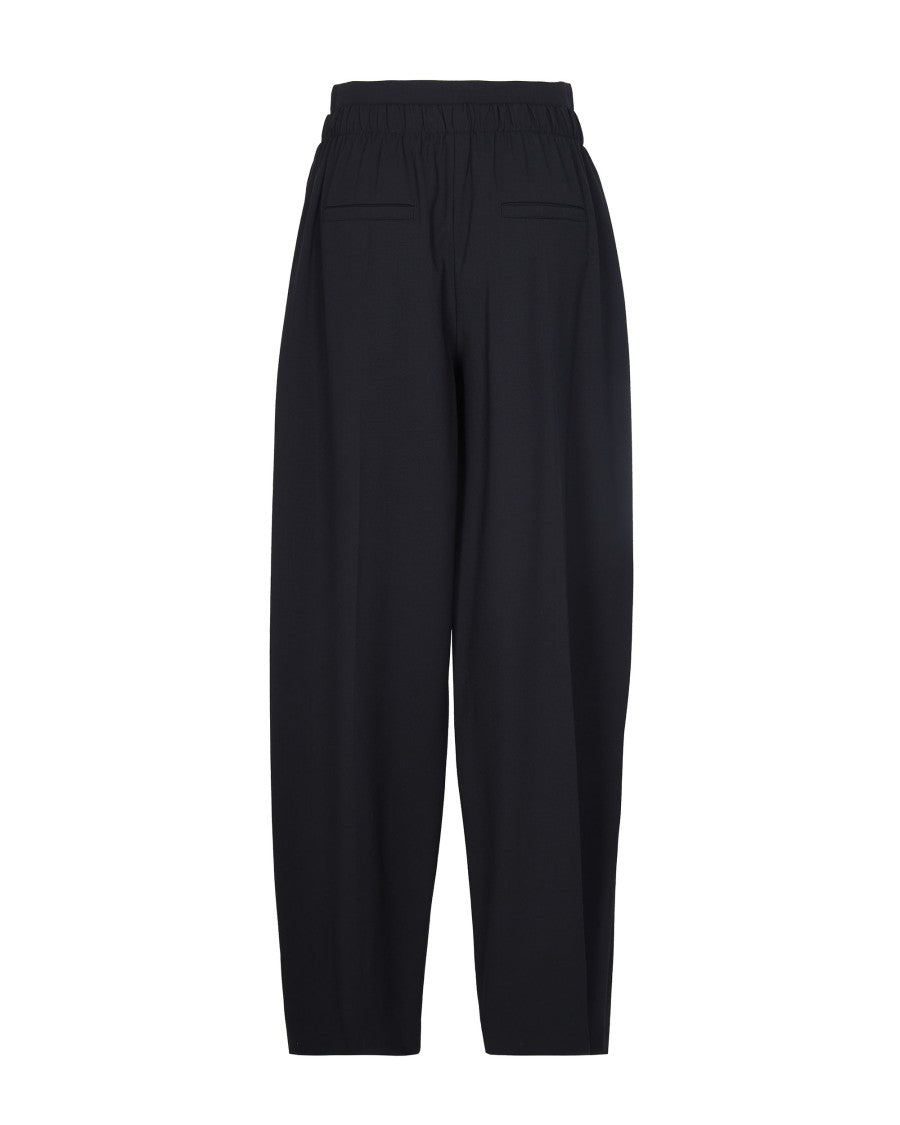 Sportmax Wide-Leg Pants In Stretch Wool Gabardine With Tailored Details