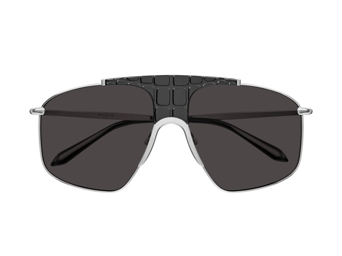 Azzedine Alaïa Aa0098s Oversized Crocodile Textured Shield Sunglasses