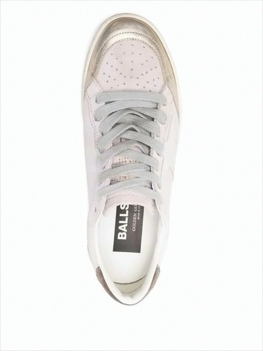 Golden Goose Distressed Suede Low-Top Sneakers With Star Emblem