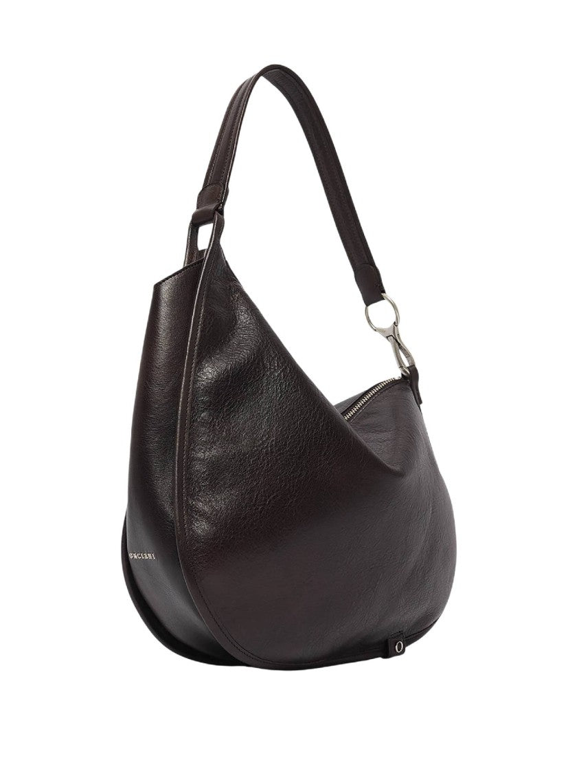 Claudio Orciani Black Chaos M Lagoon Calf Leather Handbag