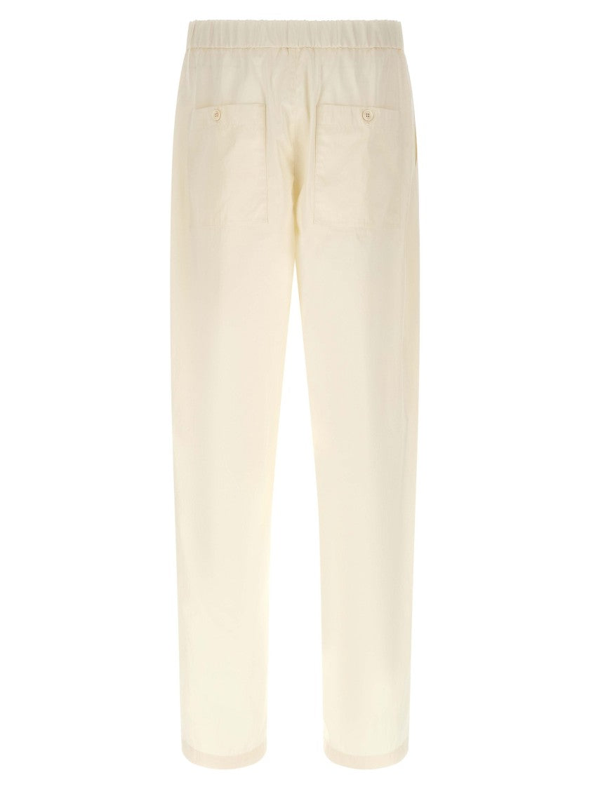 Jil Sander Cotton Poplin Cargo Pants With Wide Leg