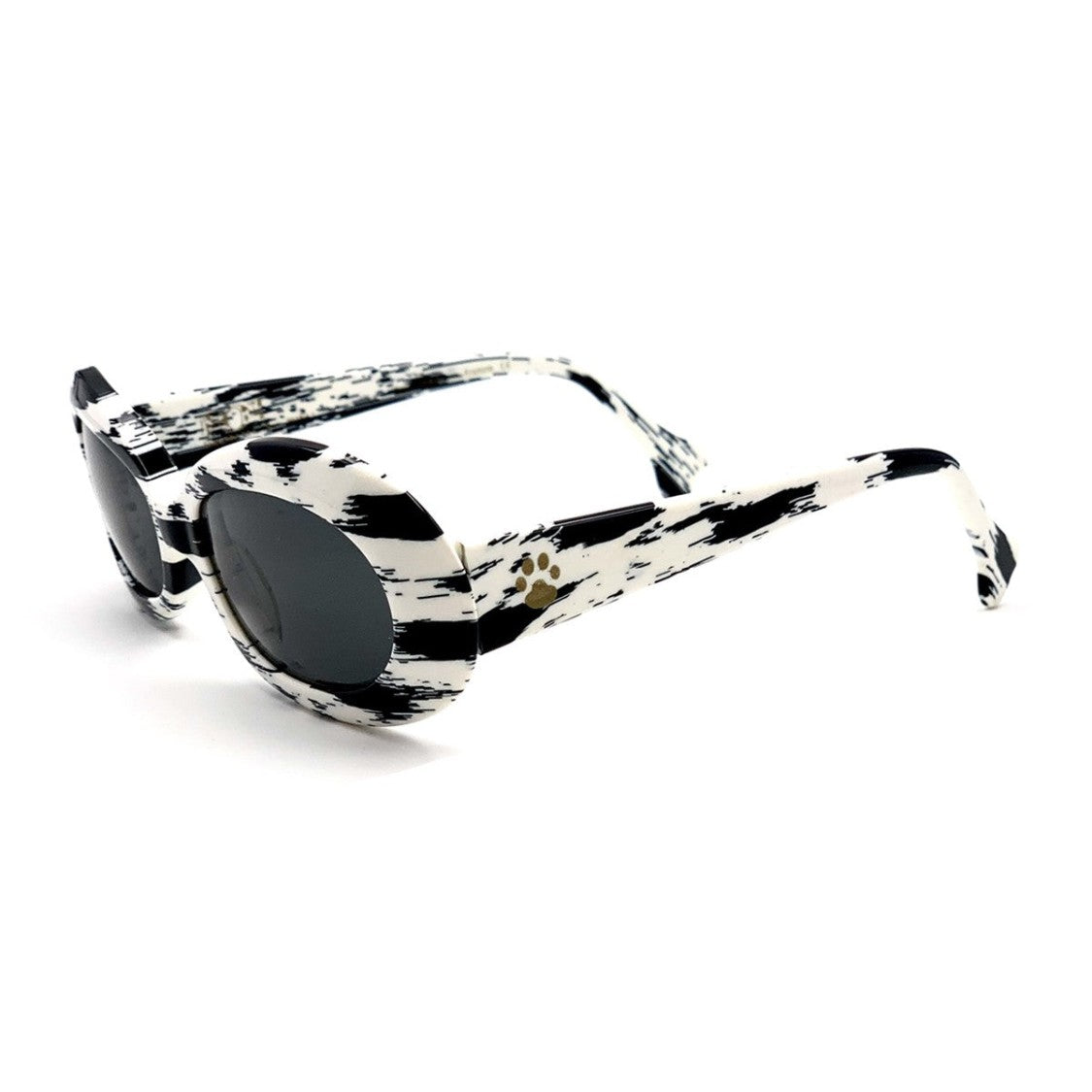 Alain Mikli White D305 Special Edition Dalmatians Oval Sunglasses