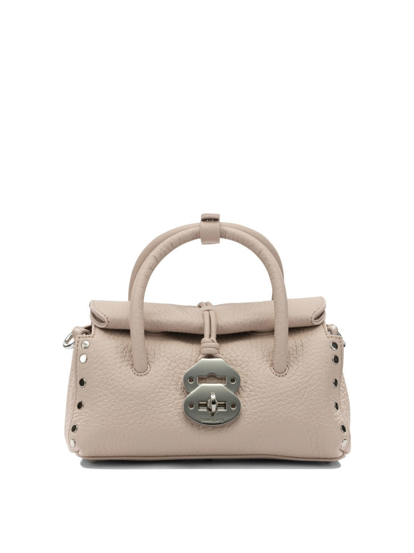 Zanellato Textured Ovine Leather Structured Handbag With Silver Detailing