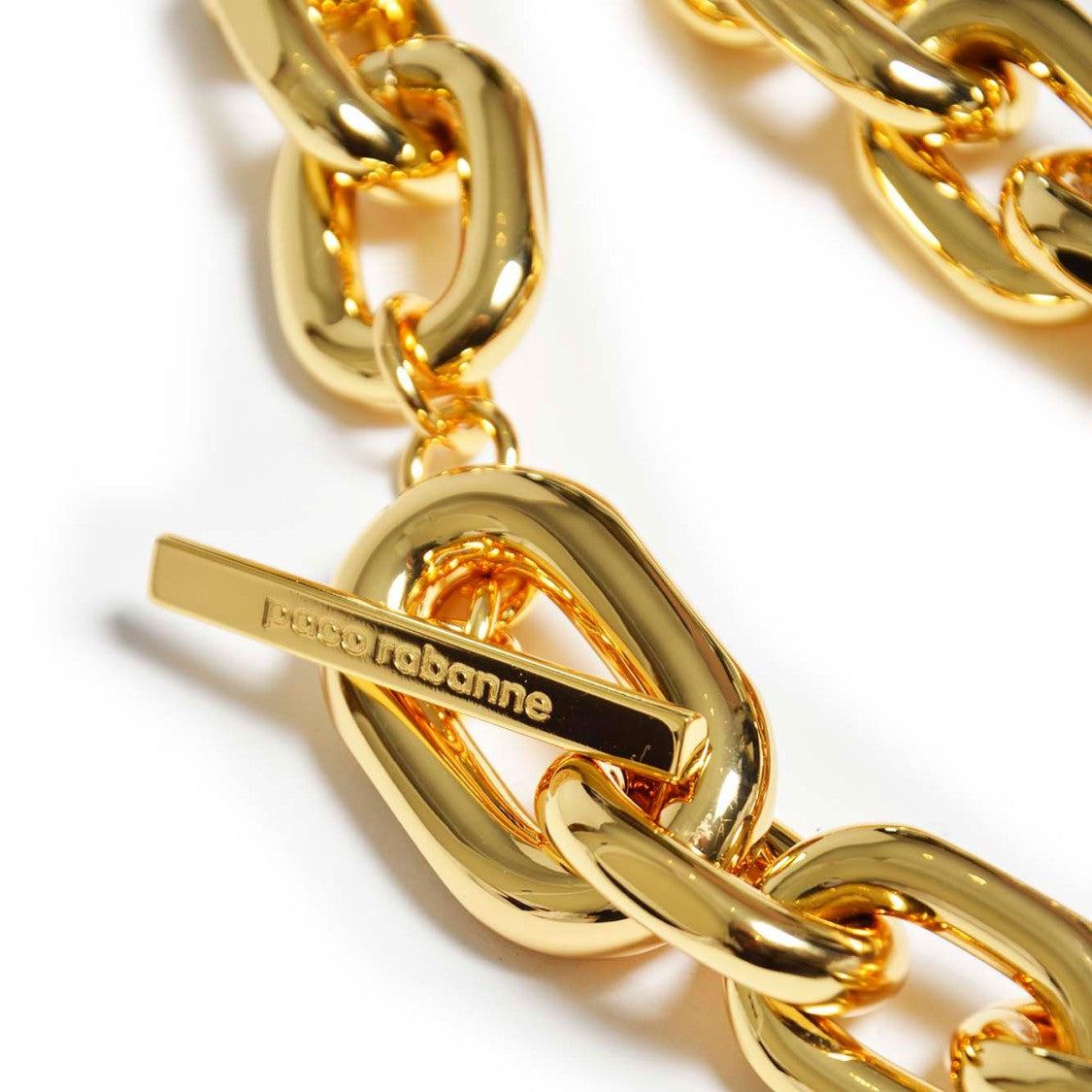 Rabanne Gold Metal Chain Necklace