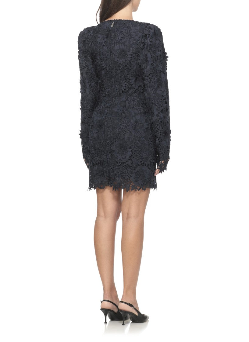 Rotate Intricate Lace Dress With Wide Neckline