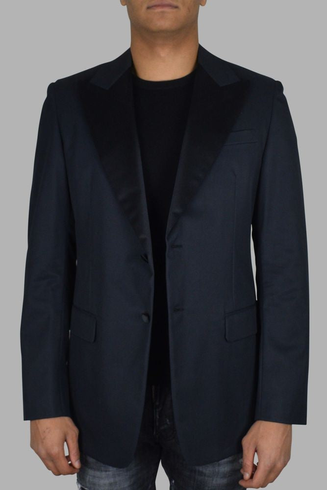 Prada Tailored Dark Blue Cotton Suit Jacket