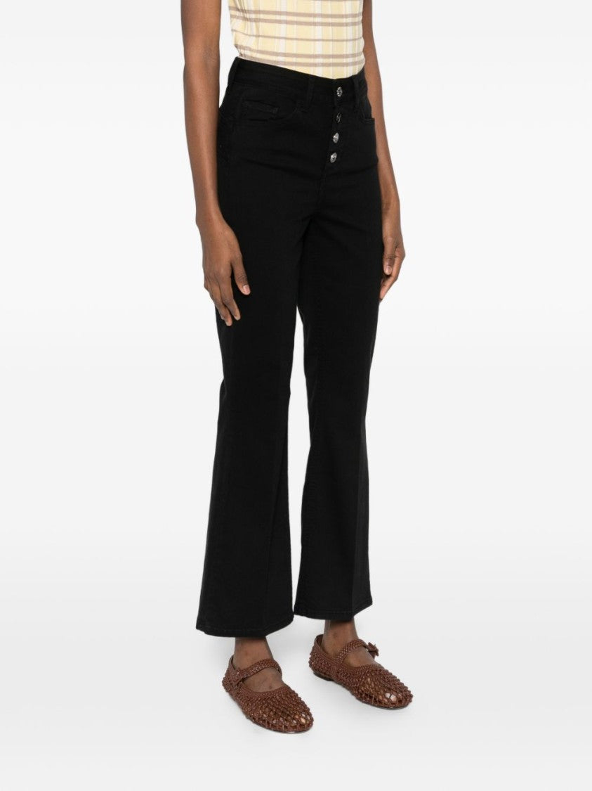 Liu Jo High-Waisted Black Jeans With Flared Leg