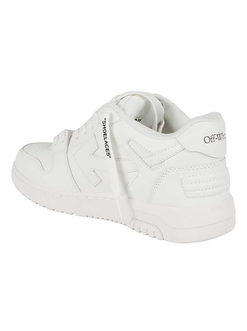 Off-White Low-Top Sneakers With Smooth Leather And Textured Grip