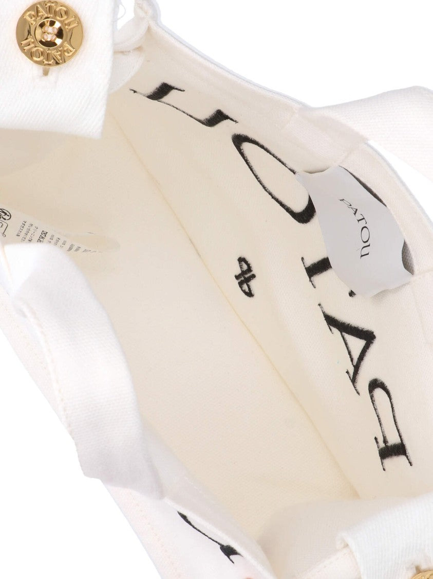 Patou Logo Tote Bag – White
