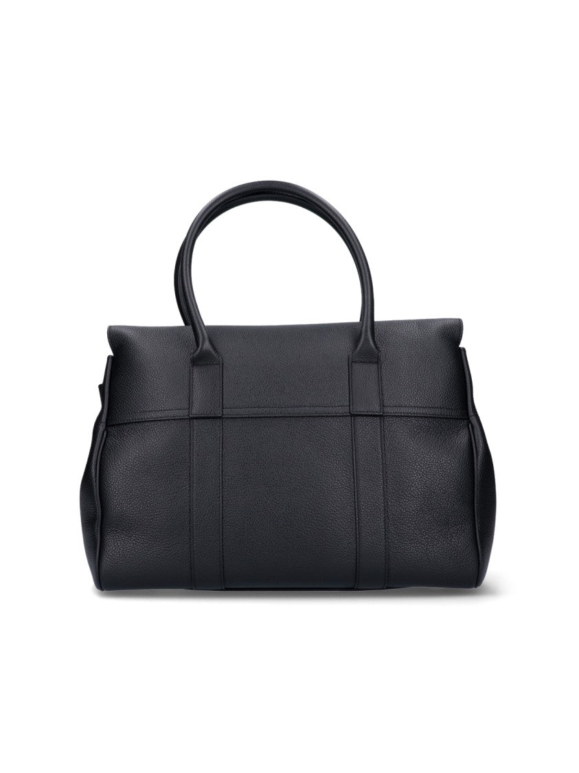 Mulberry Black Bayswater Grain Leather Tote Bag