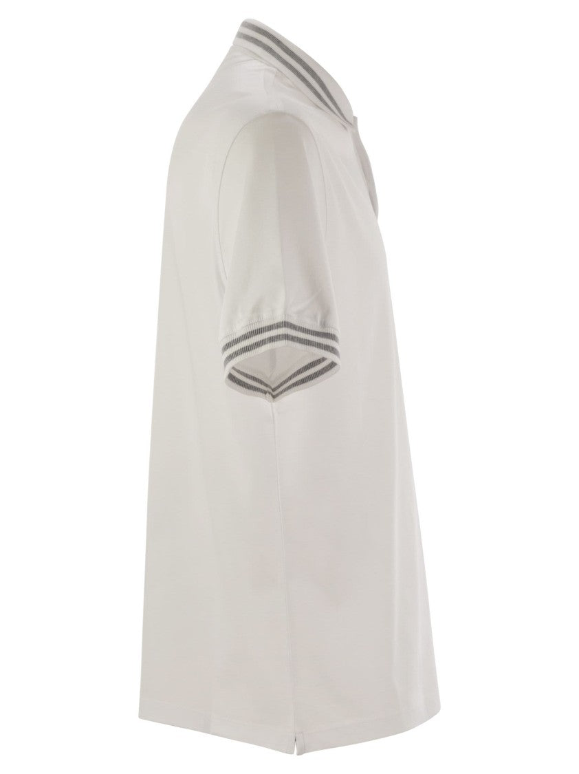 Brunello Cucinelli Cotton Polo Shirt With Printed Logo