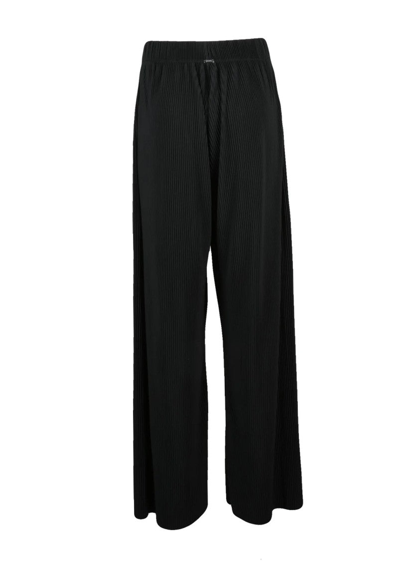 Herno Resort Black Pleated Polyester Trousers