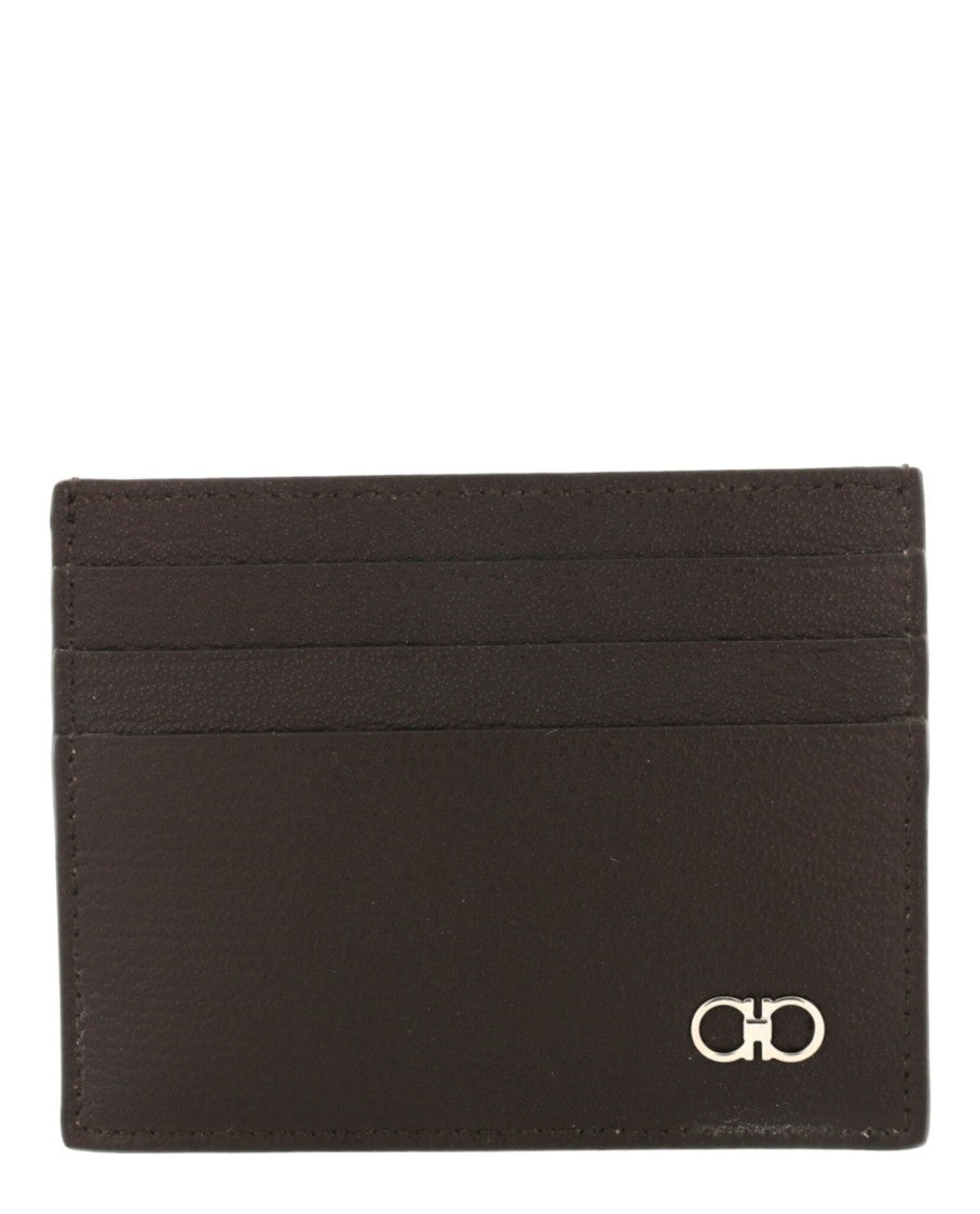 Ferragamo Textured Gancini Card Holder