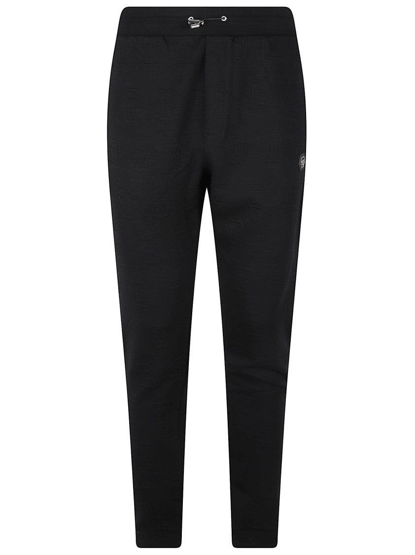 Philipp Plein Slim Tapered Trousers With Subtle Embossed Pattern
