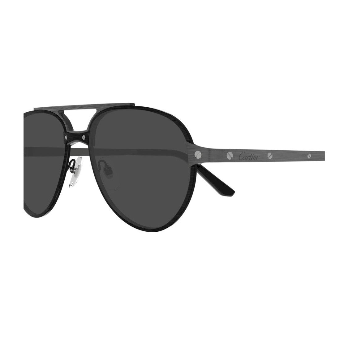 Cartier Grey Ct0476s Santos De Cartier Metal Sunglasses