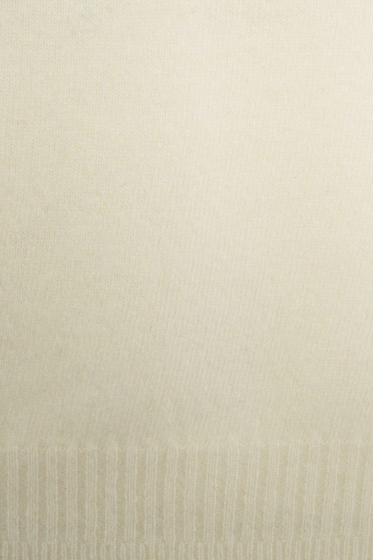 Grifoni Crew Neck White Knit Sweater