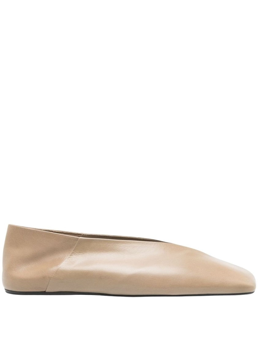 Jil Sander Beige Pointed Toe Flats