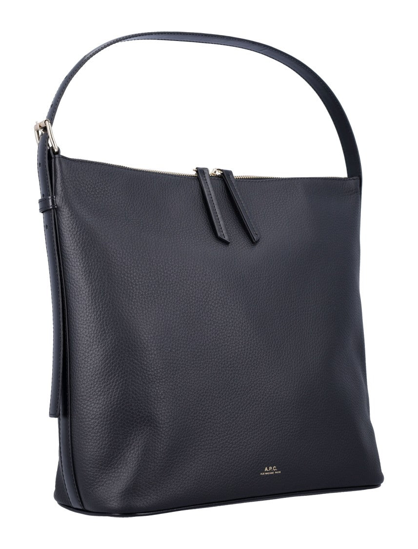 A.P.C. Sac Vera Structured Black Handbag