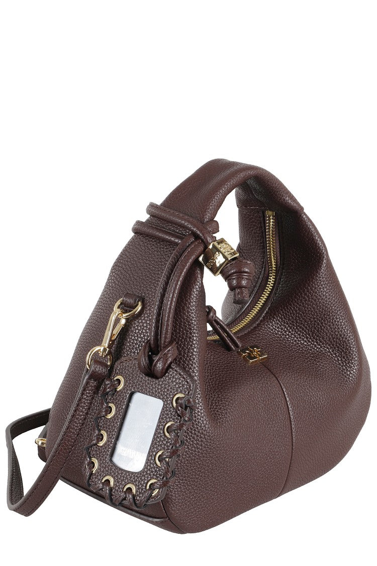 Ganni Mini Grained Hobo Bag