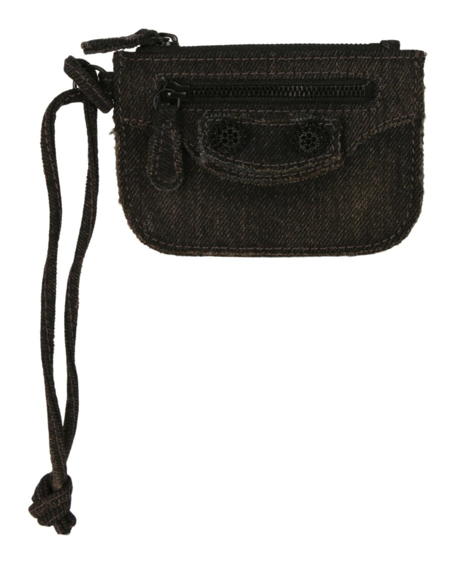 Balenciaga Le Cagole Washed Denim Coin Purse