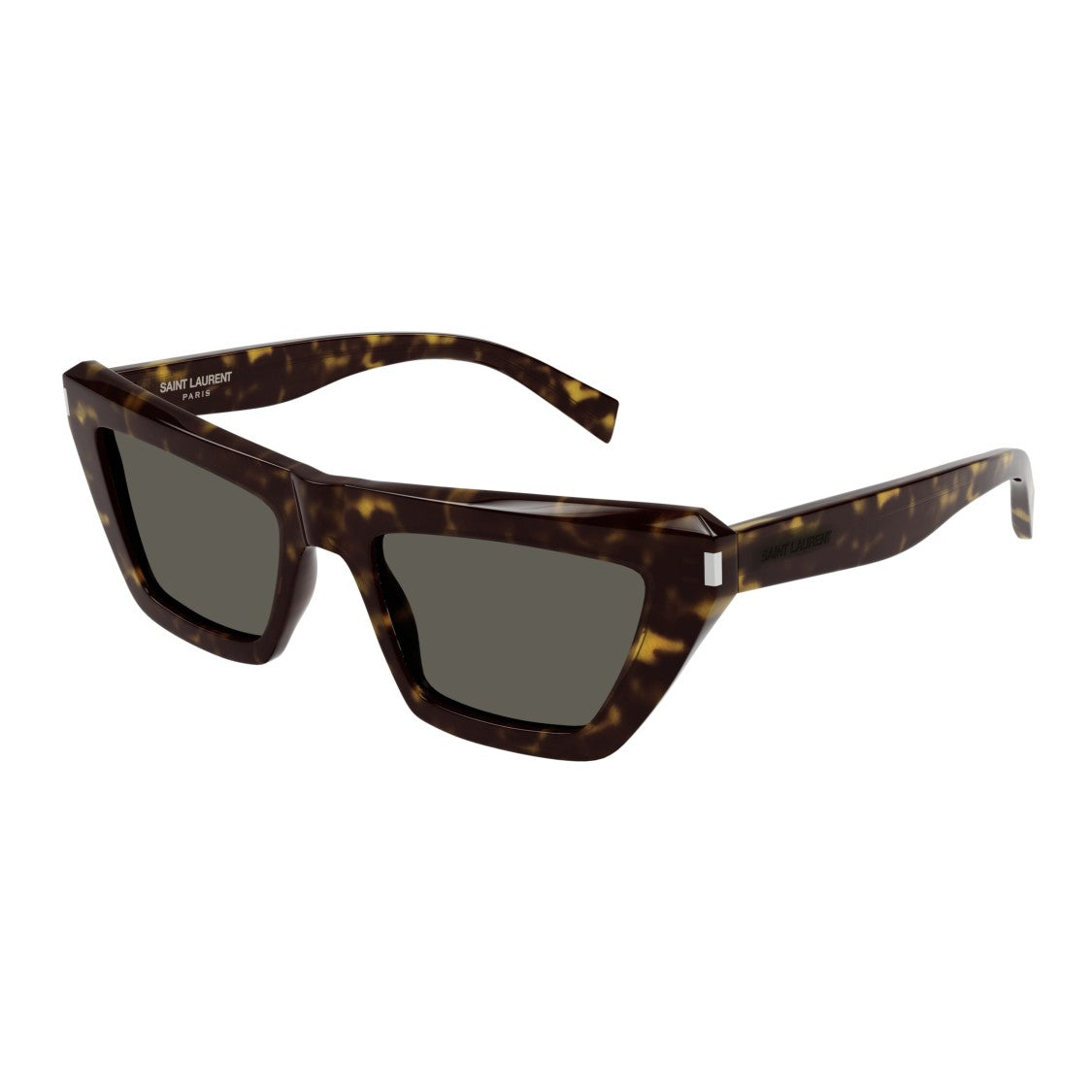 Saint Laurent Sl 467 Angular Tortoiseshell Cat-Eye Sunglasses
