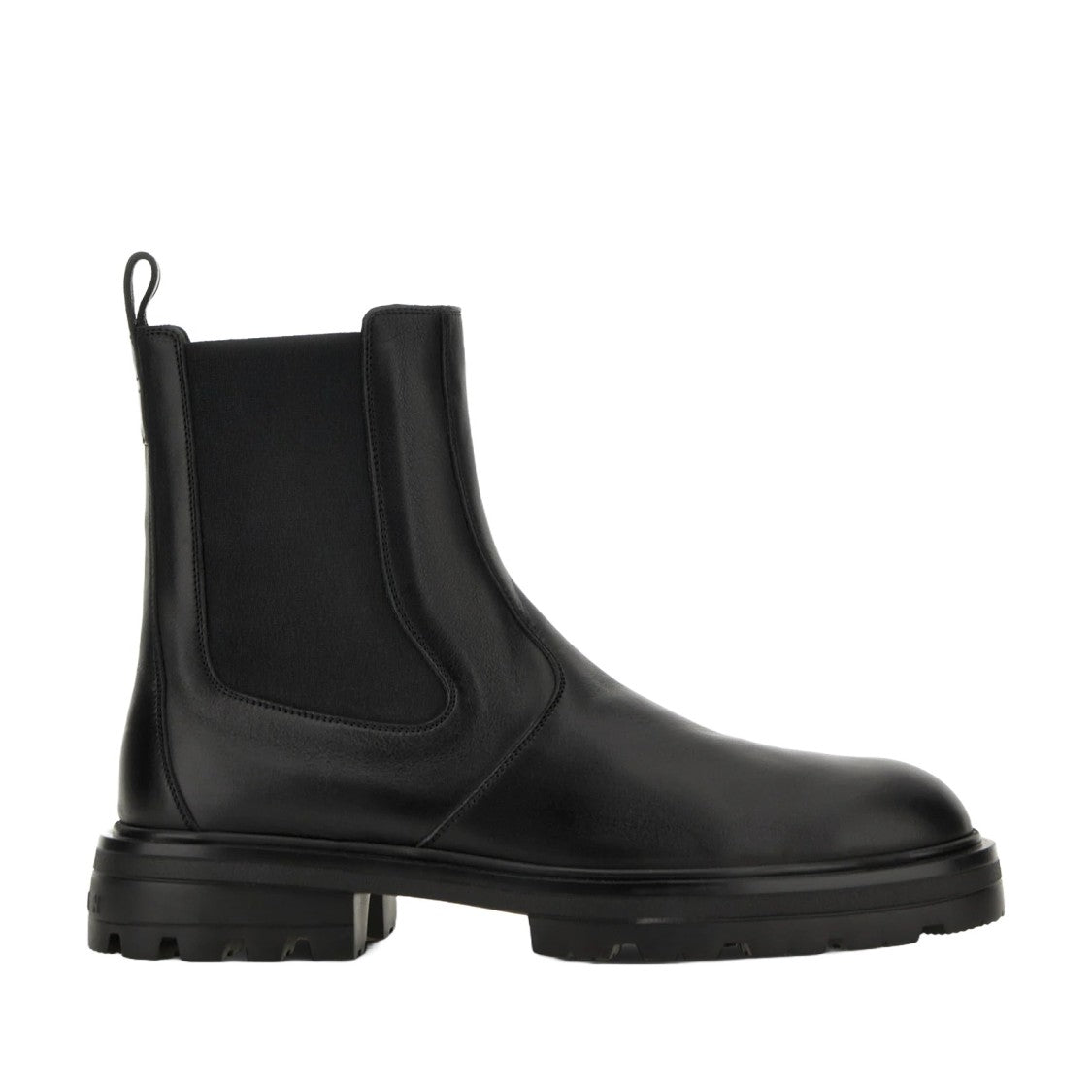 Hogan Contemporary Black Calfskin Ankle Boots