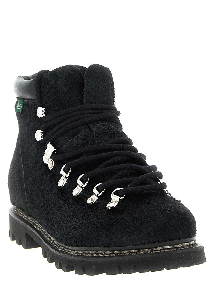 Junya Watanabe Pony Hair Boots With Metal Rivet Closure