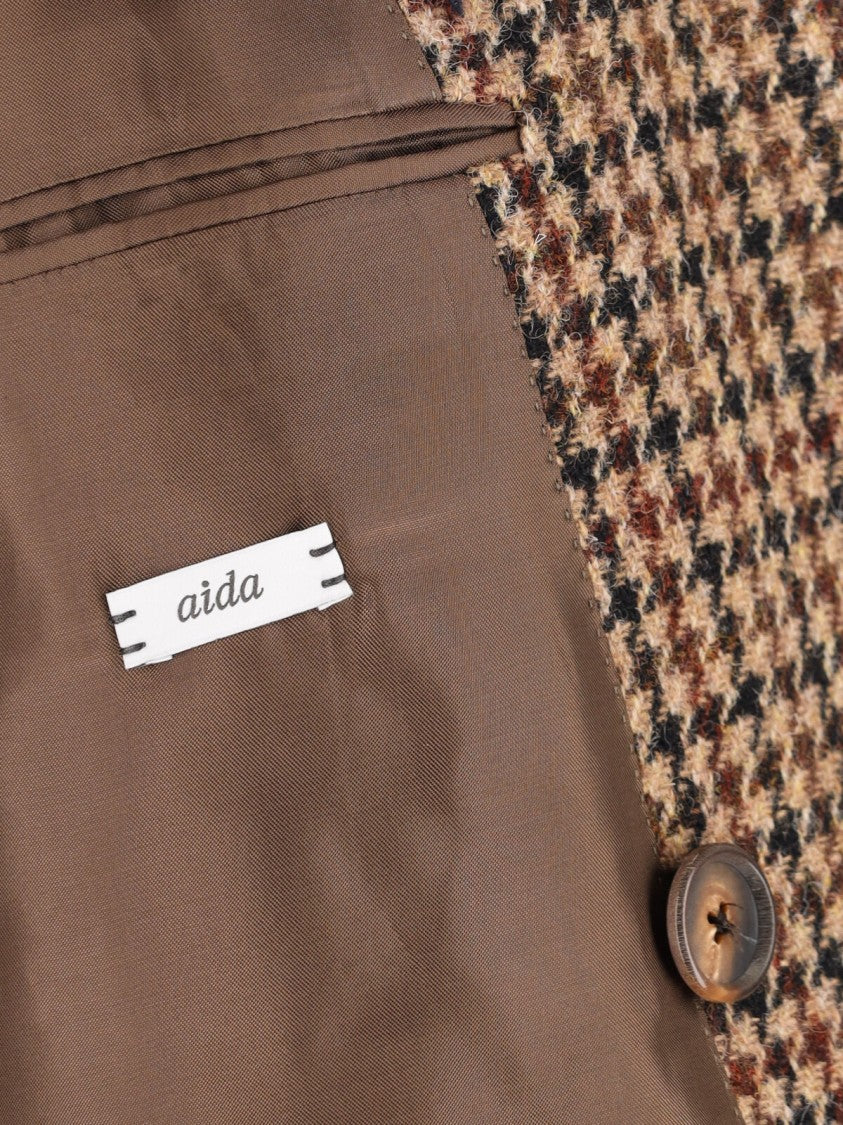 Caruso Beige Wool Double-Breasted Coat