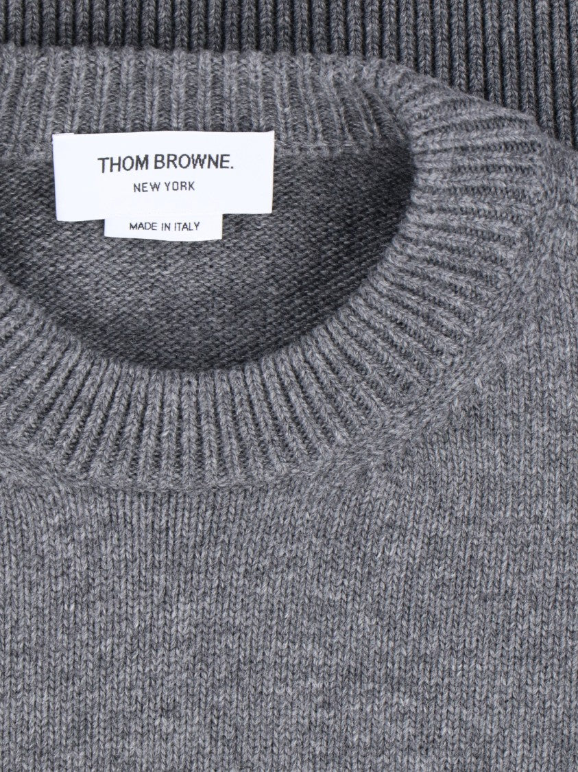 Thom Browne Crew Neck Sweater With Playful Goose Graphic