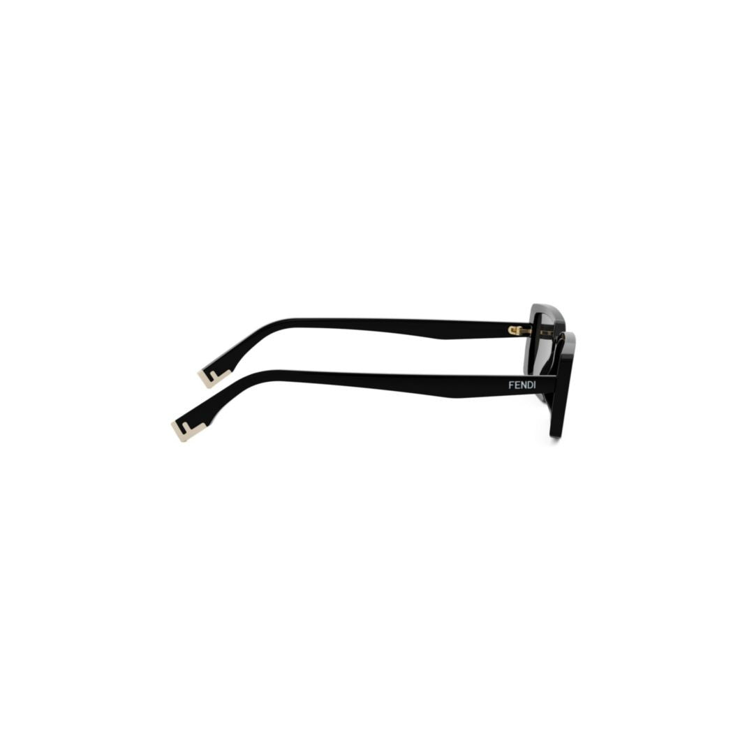 Fendi Fe40164i Rectangular Black Acetate Sunglasses