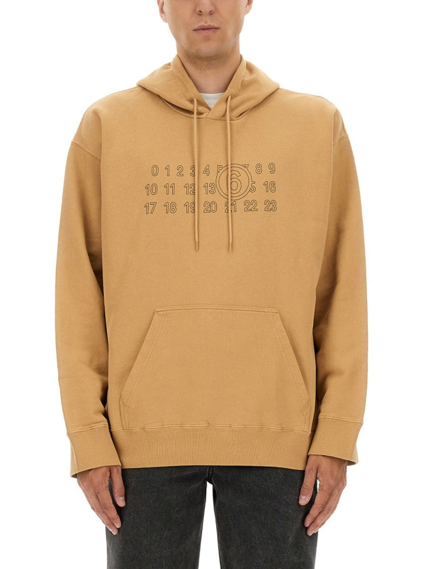 Mm6 By Maison Margiela Relaxed-Fit Cotton Hoodie With Unique Graphic Print