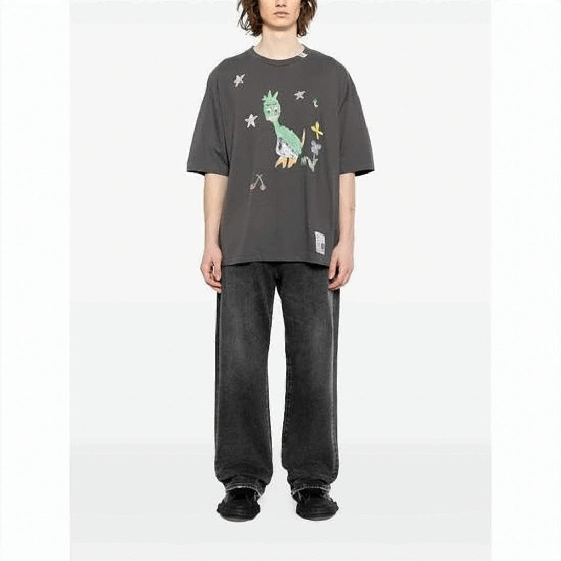 Maison Mihara Yasuhiro Short-Sleeve Graphic T-Shirt With Playful Bird Motif