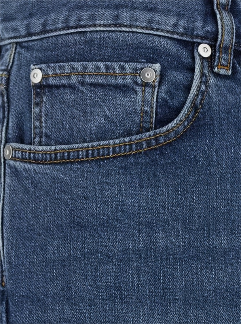 Theory Straight-Leg Denim Pants With Classic Waist