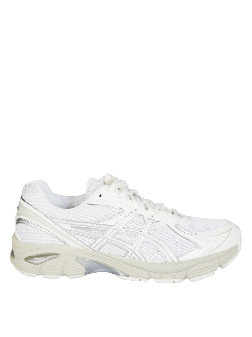 Asics Gt2160 White Mesh Athletic Sneakers With Silver Accents