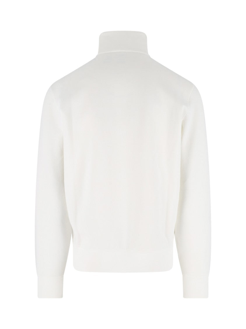 Polo Ralph Lauren White High-Collar Half-Zip Recycled Sweatshirt