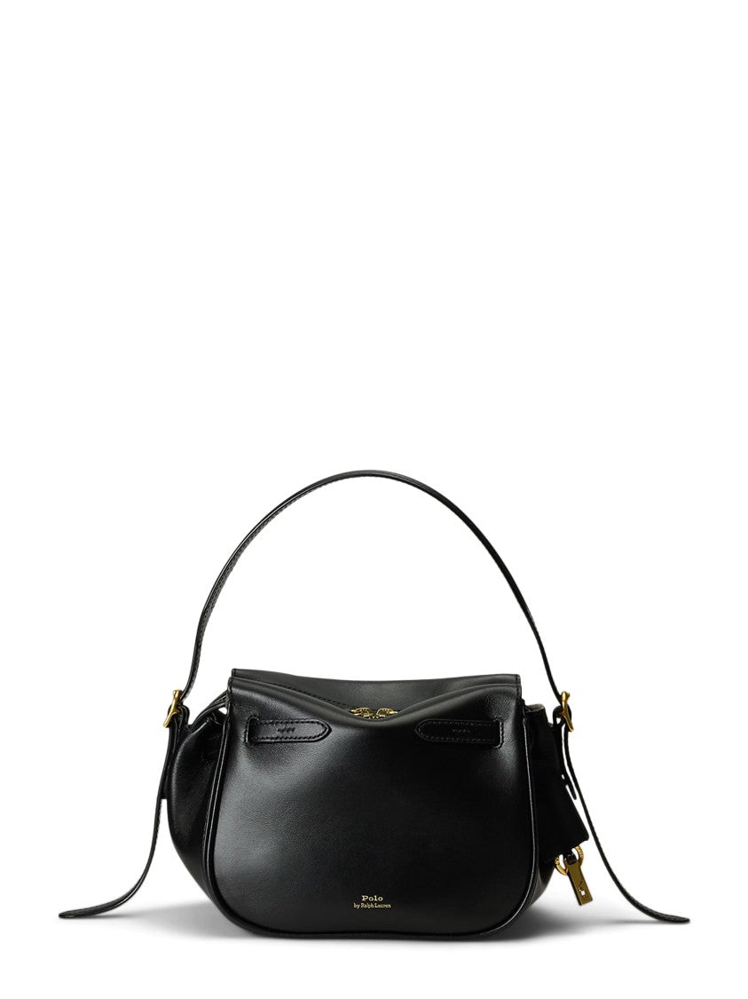 Polo Ralph Lauren P Id Sm St H Rounded Smooth Cow Leather Small Satchel