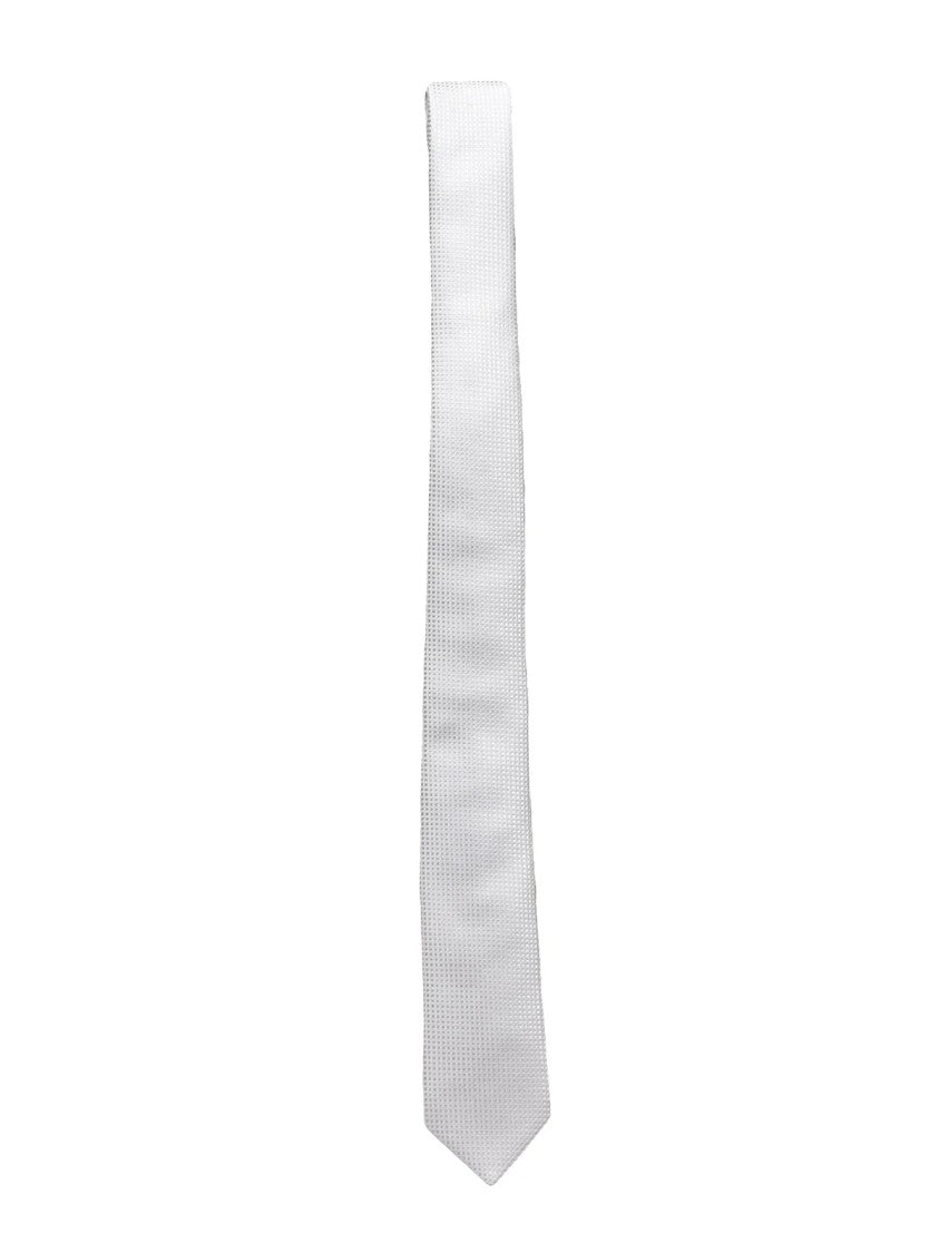 Lanvin Silk Tie With Subtle Textured Pattern And Refined Sheen