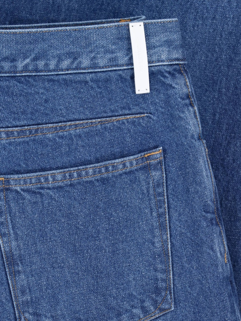 Jil Sander Blue Straight-Leg Classic Five-Pocket Jeans