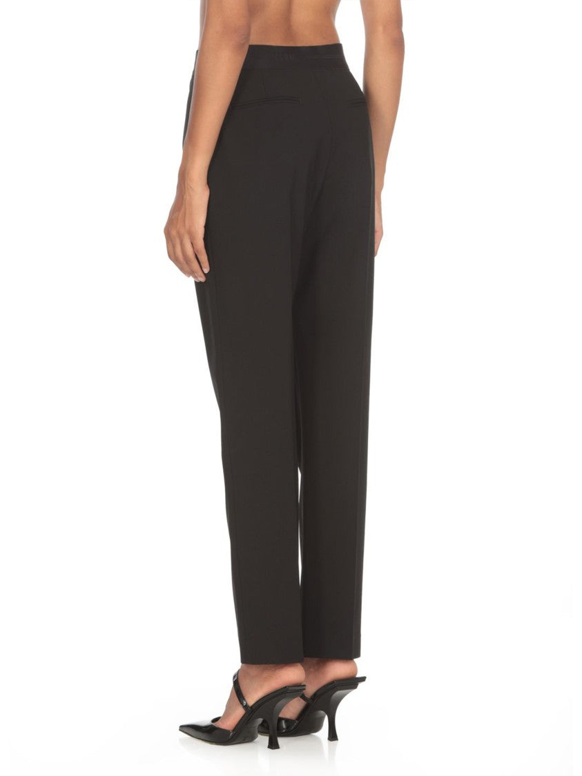 Msgm Tailored Minimalist Straight Leg Wool Pants