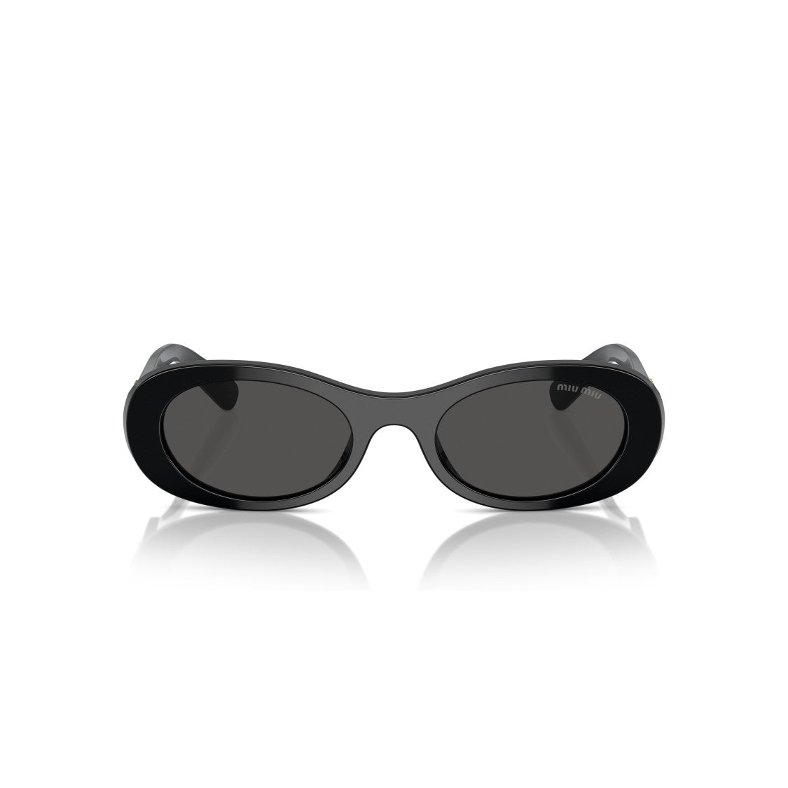 Miu Miu 0Mu 06Zs Oval-Frame Black Acetate Sunglasses