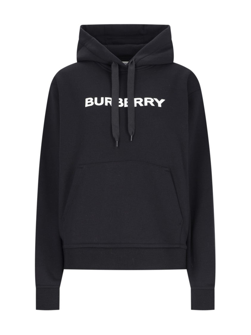 Burberry Logo Hoodie – Black