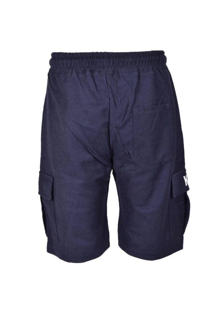 Takeshy Kurosawa Blue Cargo Cotton Bermuda Shorts