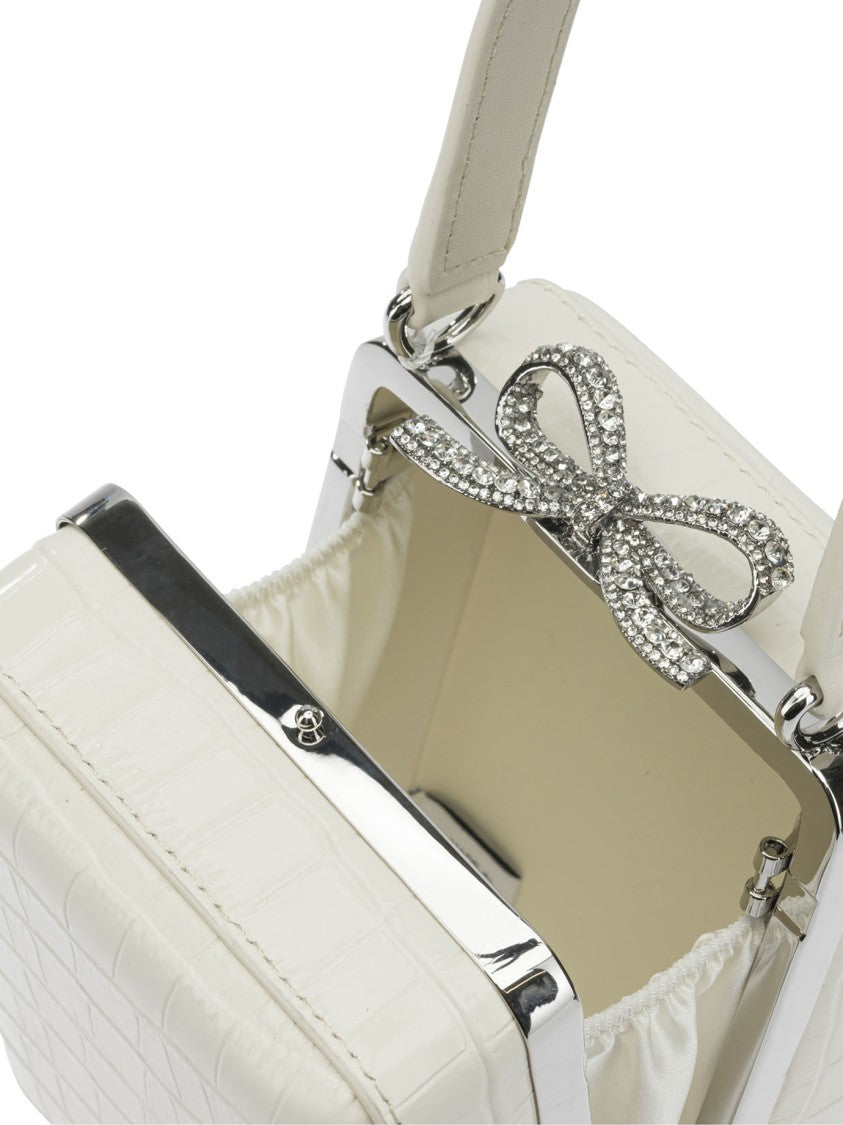 Self-Portrait Mini Crocodile Leather Handbag