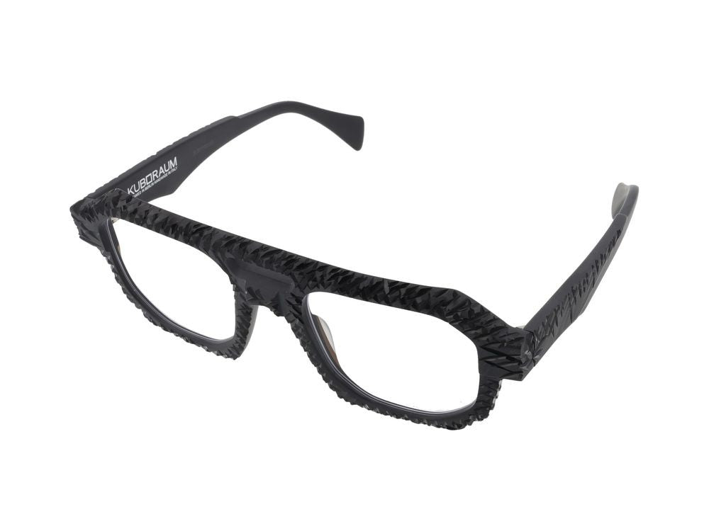 Kuboraum Textured Black Square Frame Optical Glasses
