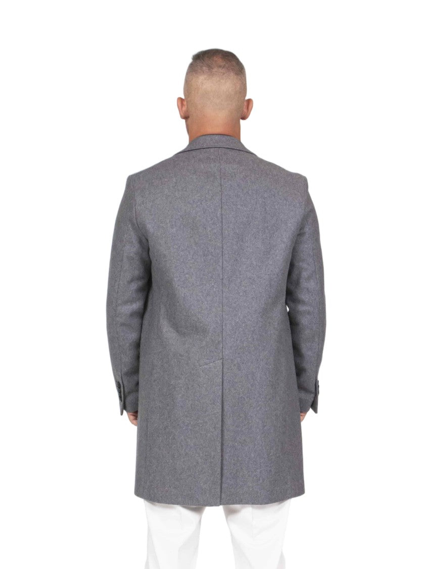 Messagerie Picca Mid-Length Grey Tailored Peacoat
