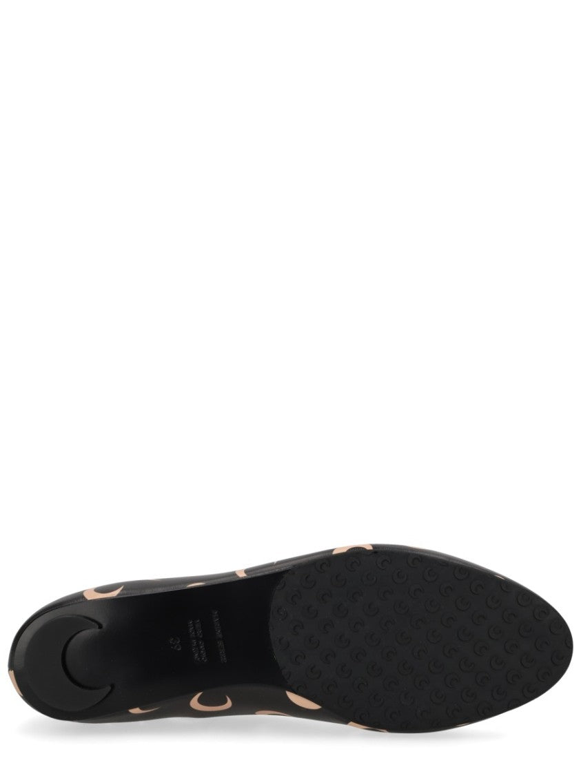 Marine Serre Smooth Leather Moon Crescent Ballerina Flats
