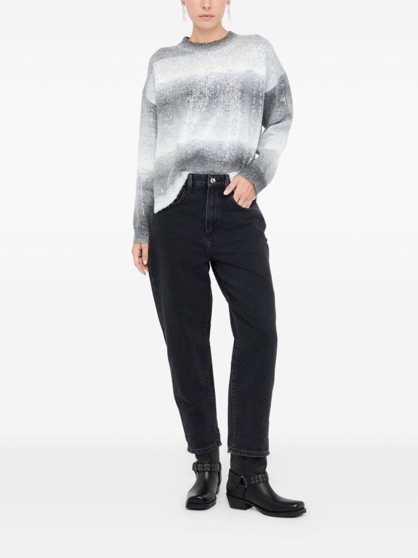 Liu Jo Gradient Striped Sweater With Shimmering Effect