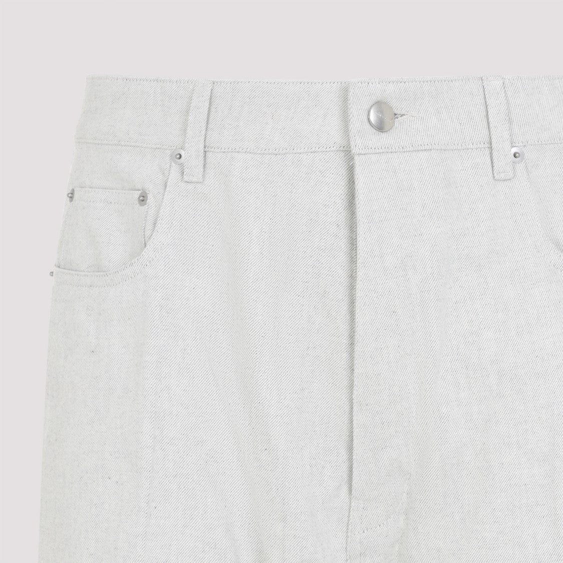 Rick Owens Dinge White Cotton Geth Jeans